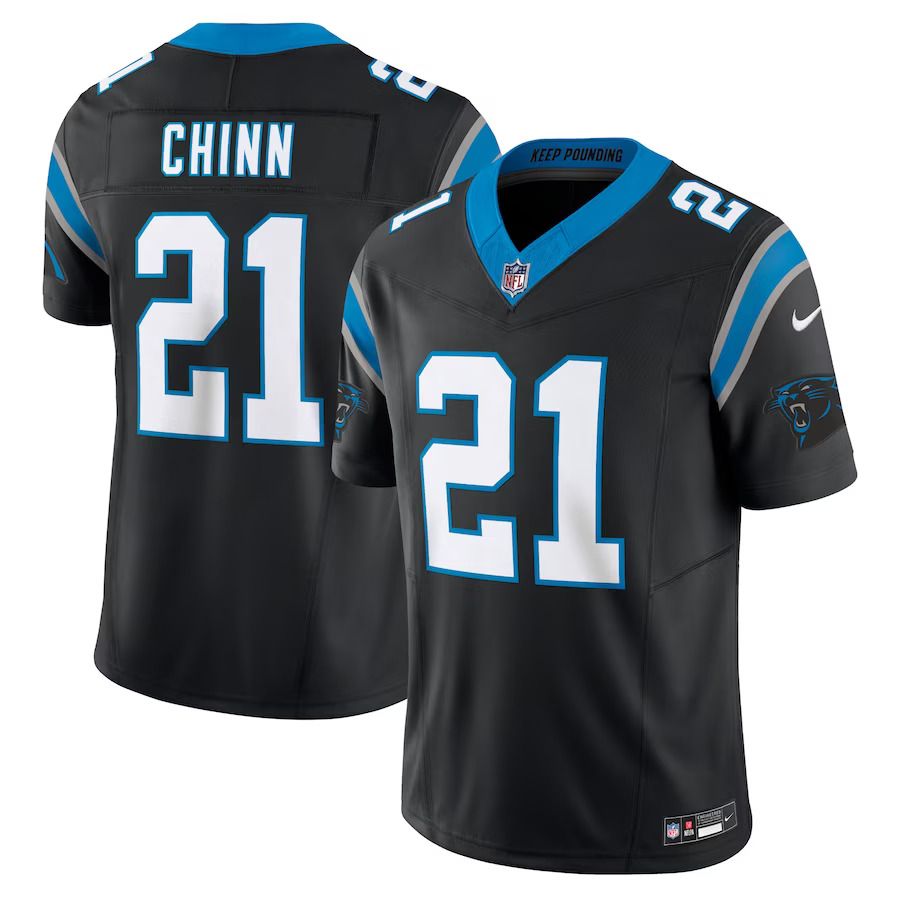 Men Carolina Panthers 21 Jeremy Chinn Nike Black Vapor F.U.S.E. Limited NFL Jersey